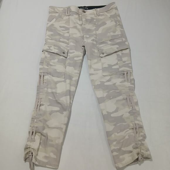 Mac And Me Jeans Camo Cargo Gorpcore Size 8 Elastic Waist Cotton Stretch Light - Picture 11 of 11